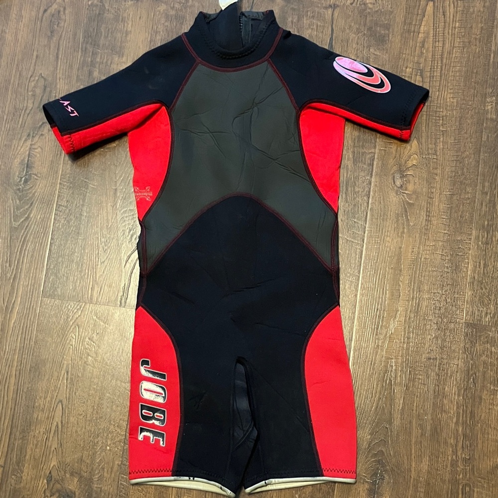 Kids Swim Rashguard - Black and Red